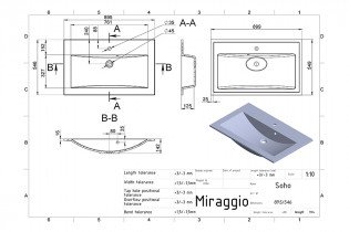 Miraggio - Nadpultni umivalnik Soho