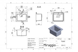 Miraggio - Nadpultni umivalnik Valet