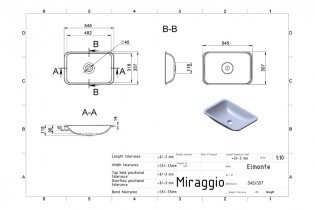 Miraggio - Nadpultni umivalnik Elmonte