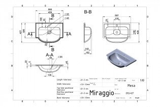 Miraggio - Nadpultni umivalnik Mesa