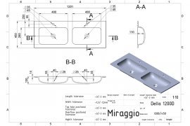 Miraggio - Umivalnik Della 1200 dvojni
