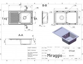 Miraggio - Pomivalno korito Orlean - črno