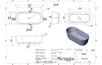 Miraggio - Kad za kopalnico Siena
