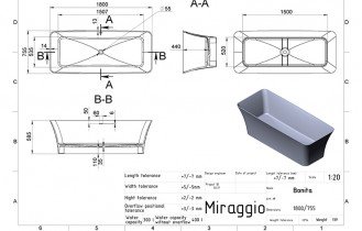 Miraggio - Kad za kopalnico Bonita