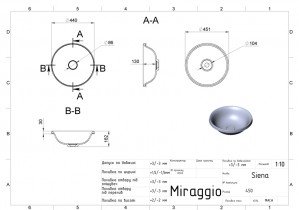Miraggio - Nadpultni umivalnik Siena