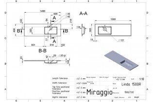 Miraggio - Umivalnik Linda 1500 R