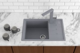 Pomivalno korito Liana s sifonom - sivo