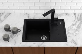 Pomivalno korito Liana s sifonom - črno