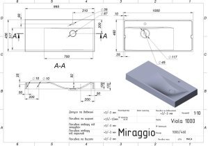 Miraggio - Umivalnik Viola 100 R