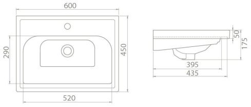 CeraStyle - Umivalnik Frame 60