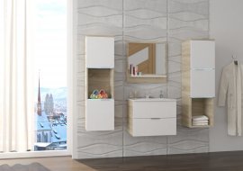 Hrast sonoma in mat bela