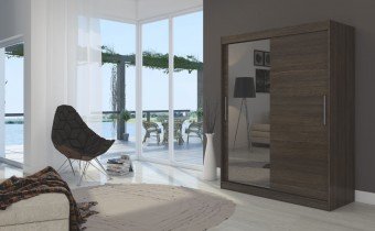 ADRK - Garderobna omara z drsnimi vrati Bianco - 150 cm