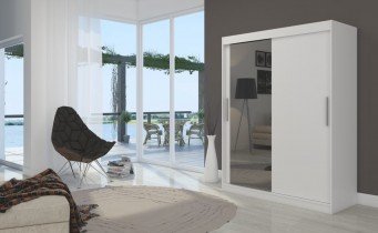 ADRK - Garderobna omara z drsnimi vrati Bianco - 150 cm