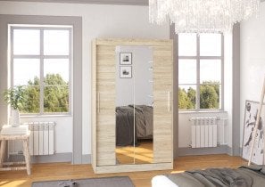 ADRK - Garderobna omara z drsnimi vrati Santos - 120 cm
