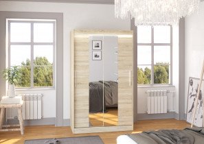 ADRK - Garderobna omara z drsnimi vrati Santos - 120 cm