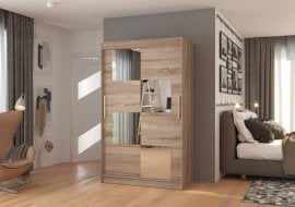 Garderobna omara z drsnimi vrati Lugano - 120 cm