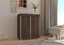 Regal Cezar z drsnimi vrati, pepelnata barva 