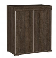ADRK - Regal Cezar z drsnimi vrati, pepelnata barva