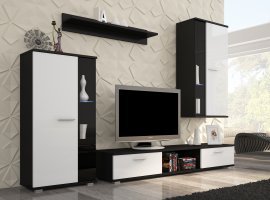 Dnevni TV regal Safir z led lučkami - visoki sijaj v različnih barvah