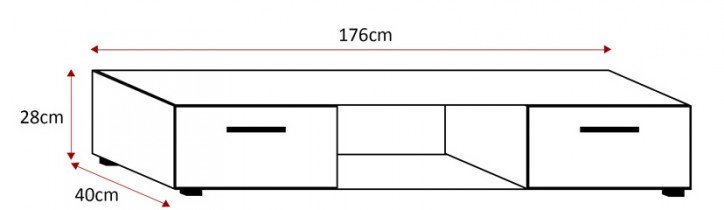 ADRK - TV regal Sella visoki sijaj v različnih barvnih kombinacijah