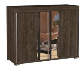 ADRK - Regal Aron z drsnimi vrati, pepelnata barva