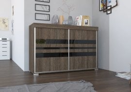 Regal Laris z drsnimi vrati, pepelnata barva