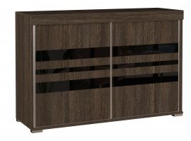 ADRK - Regal Laris z drsnimi vrati, pepelnata barva