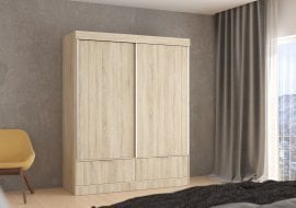 Garderobna omara z drsnimi vrati Ester - 150 cm