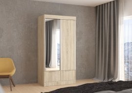 Garderobna omara z drsnimi vrati Pedro z 1 ogledalom