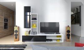 Dnevni TV regal Nadia - črna