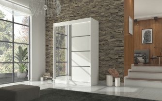Garderobna omara z drsnimi vrati Gilton - 150 cm