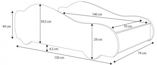 ADRK - Otroška postelja Spider - 70x140 cm