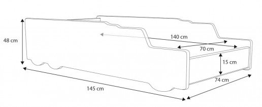 ADRK - Otroška postelja Builder - 70x140 cm