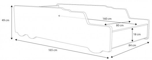 ADRK - Otroška postelja Rocket - 80x160 cm