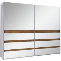 Lux 23 - Bela/hrast + ogledalo