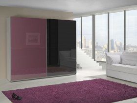 Lux 8 - Bela/vijolična sijaj + črna sijaj