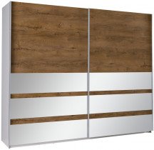 Lux 22 - Bela/hrast + ogledalo