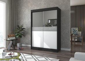 Črna/Bela + siva lacobel