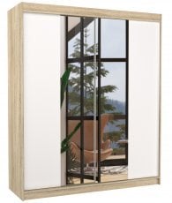 Sonoma hrast/Bela SW-BAL-S+W-180+A350