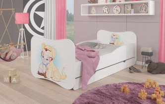 ADRK - Otroška postelja Gonzalo grafika - 80x160 cm s predalom