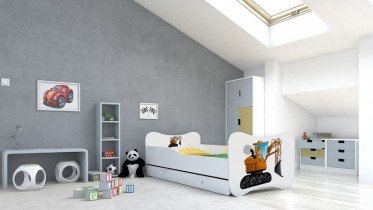 ADRK - Otroška postelja Gonzalo grafika - 70x140 cm s predalom