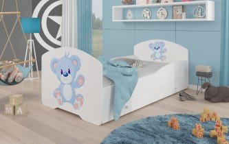 ADRK - Otroška postelja Pepe grafika - 80x160 cm s predalom