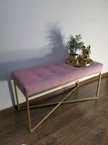 Roza, ravni gumbi, črno podnožje