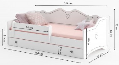 ADRK - Otroška postelja Emka - 80x160 cm