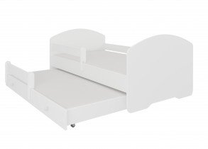 ADRK - Otroška postelja Pepe II z dodatnim ležiščem - 80x160 cm z ograjico