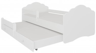 ADRK - Otroška postelja Casimo II z dodatnim ležiščem - 70x140 cm z ograjico