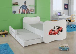 ADRK - Otroška postelja Gonzalo II grafika z dodatnim ležiščem - 80x160 cm