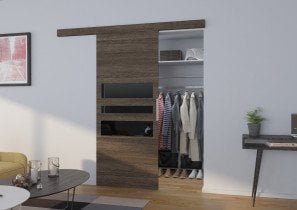 Drsna medsobna vrata Alena 90 - pepel