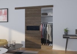 Drsna medsobna vrata Klara 80 - pepel