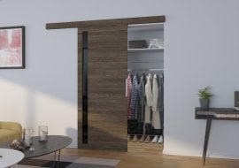 Drsna medsobna vrata Lira 80 - pepel